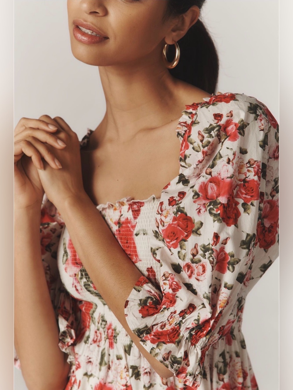 Anthropologie Smocked Sweatheart Blouse NWT! - Picture 8 of 16